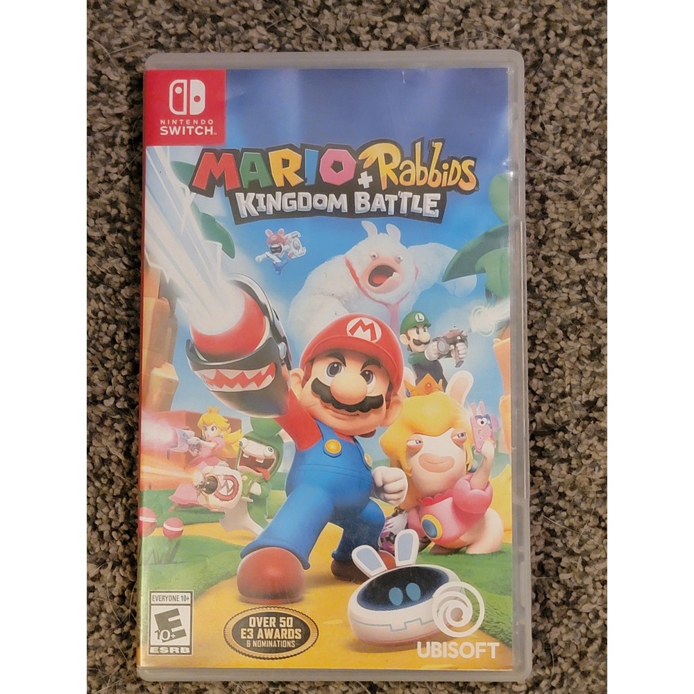 Nintendo Switch Mario Rabbids Kingdom Battle Game EUC